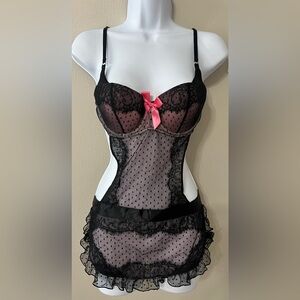 Victoria’s Secret Sexy Little Things Lace Bustier Babydoll – 36B